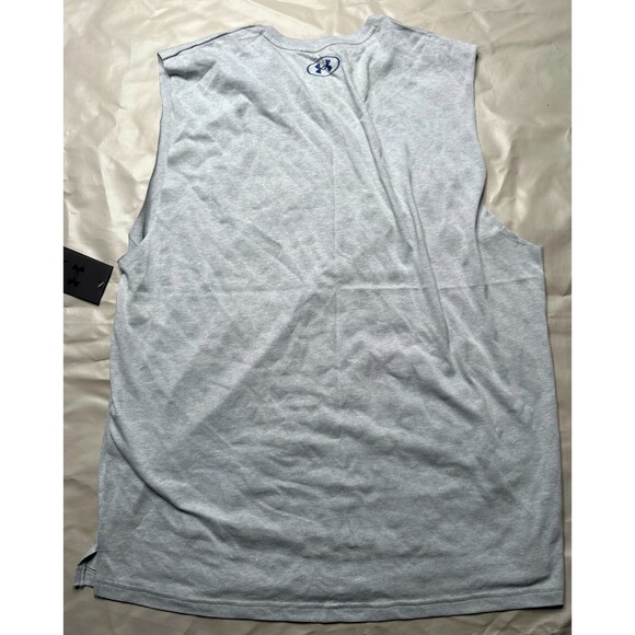 Under Armour Men Large Project Rock Gray Sleeveless Show Your Training Shirt NEW - Picture 6 of 8
